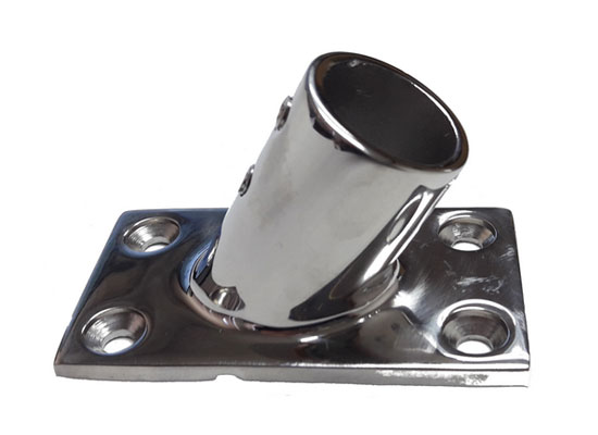 BASE PARA TUBO ANGULO 60 GRADOS INOX 316